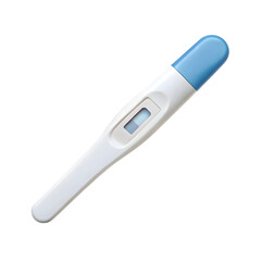 Positive pregnancy test isolated on transparent background for family planning