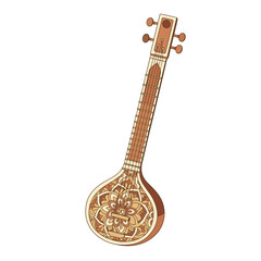 Indian Culture. Tabla drum set decorated with ethnic patterns