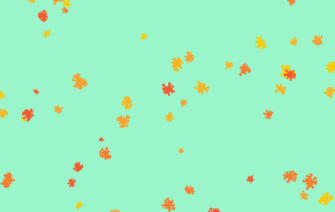 Abstract Shape on Light Green Background simple and colorful illustration