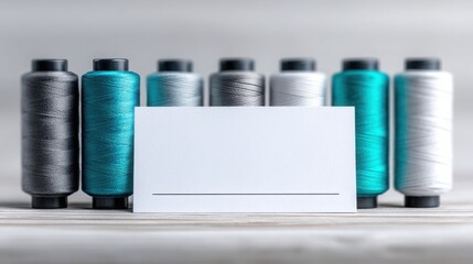 Elegant collection of sewing threads and spools showcasing vibrant colors high-quality craftsmanship and versatile textile materials for fashion and craft projects