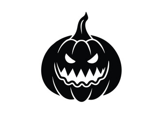 Fototapeta premium pumpkin blood flame silhouette vector icon