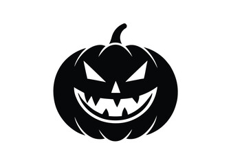 pumpkin blood jaw silhouette vector icon