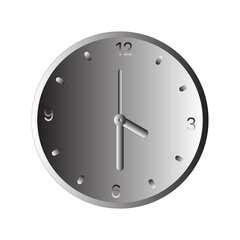 Analog Clock with Numbers - Timekeeping Vector Icon