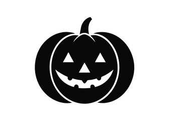 pumpkin jaw mask silhouette vector icon