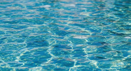 Obraz premium Sparkling blue water surface with gentle ripples and sunlight reflections