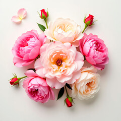 bouquet of pink peonies