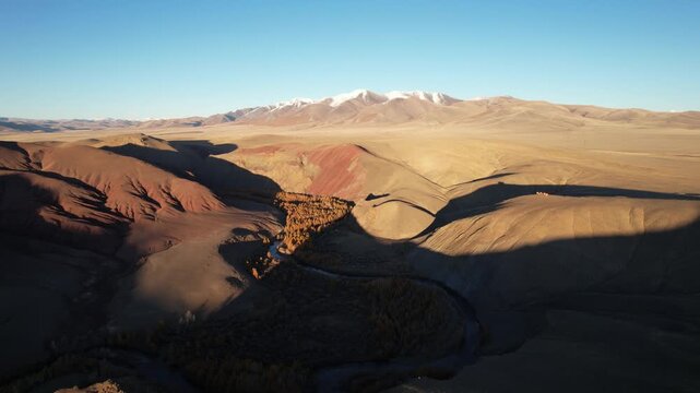 flight in Gorny Altai in autumn, Russia September