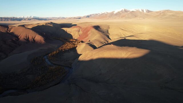 flight in Gorny Altai in autumn, Russia September
