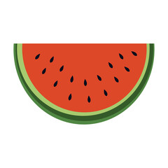 Fresh watermelon slice vector illustration.
