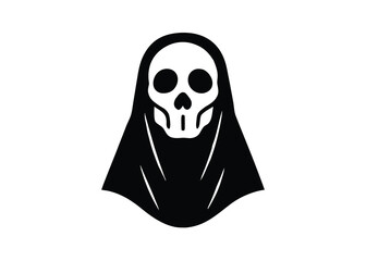 skeleton ghost mask silhouette vector icon