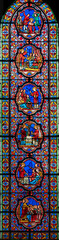 Stained-glass window in the old cathedral	