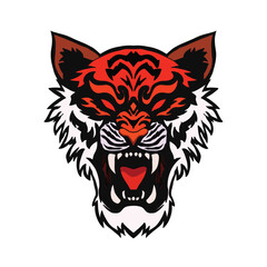 Head tiger mascot design
