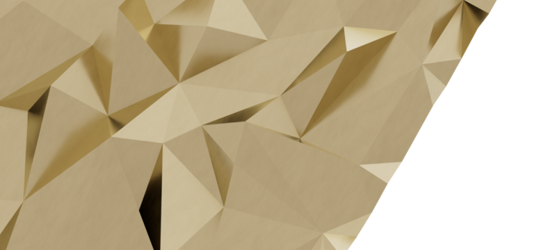 High-resolution image of abstract gold geometric shapes. Perfect for modern designs, presentations, and branding. Download now!