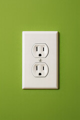 The duplex receptacle is ready to provide power to appliances. This common household fixture is a basic part of any home's infrastructure.