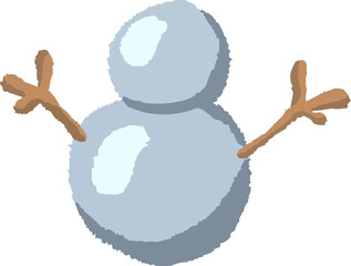 snowman on a white background