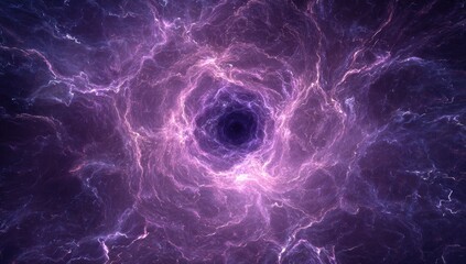 Abstract swirling vortex of light, with a dark central point, showcasing cosmic energy