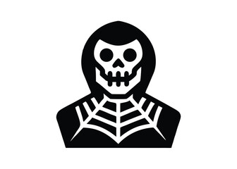 skeleton web mask silhouette vector icon