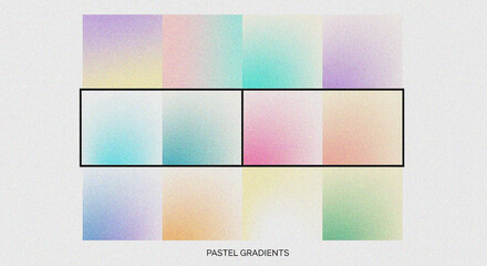 Fototapeta premium Soft pastel color swatches with subtle texture and gradient blending