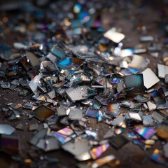 Colorful Swatch of Material Made Up of Tiny Shiny Pieces in Perfect Alignment for Creative Use