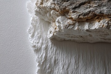 Perfectly Textured White Surface Showcasing the Process of Aging in Visualized Detail