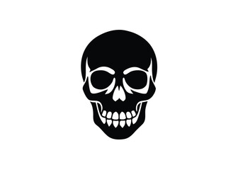 skull jaw silhouette vector icon