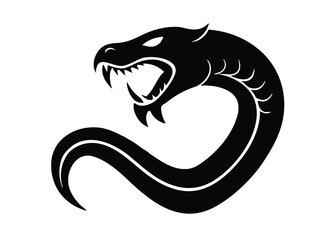 snake fang silhouette vector icon