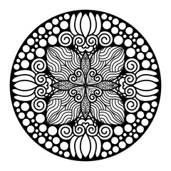 Mandala for your art work. Mandala for paint easy and relax. Mandala pattern, background, tattoo, Line design, meditation, calm page, flower, coloring book line art vector.