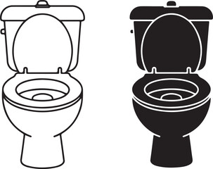 Illustration of a toilet, this vector icon represents sanitation, hygiene, and bathroom fixtures, perfect for designs related to plumbing and home improvement on