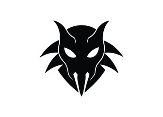witch claw mask silhouette vector icon