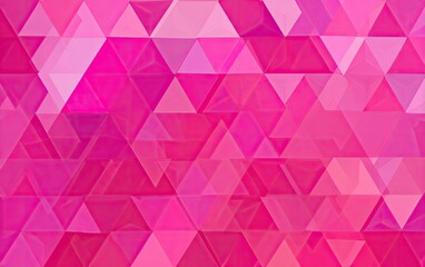 Fototapeta premium Abstract geometric design. Overlapping translucent triangles in shades of pink and magenta