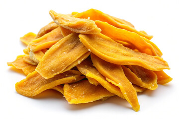 Dried Mango slices: A sun-kissed arrangement of golden-yellow dried mango slices, artfully arranged, promising a burst of sweet, tropical delight.