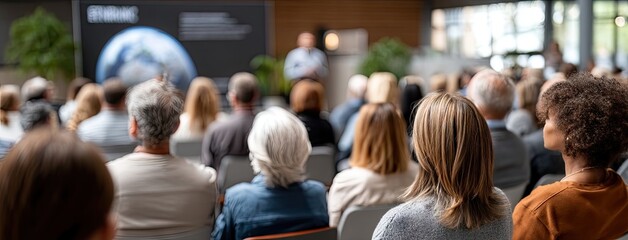 Hands raised in a conference hall at an event, indicating participation and engagement among attendees during an informative session