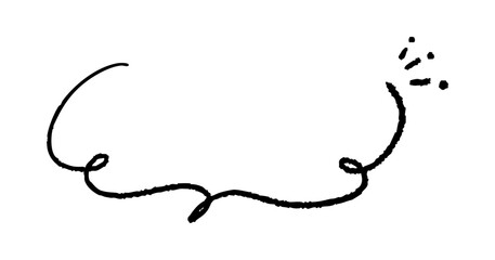 ペンの手書き吹き出し_黒