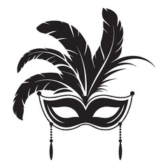 Carnival Mask Silhouette Vector for Party, Festival, and Costume Decoration