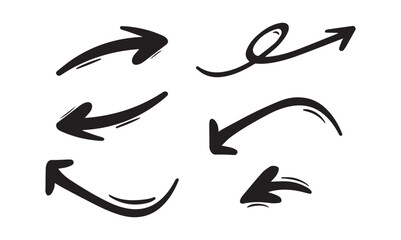 Hand drawn arrows set. Vector doodle icon. vector illustration eps file