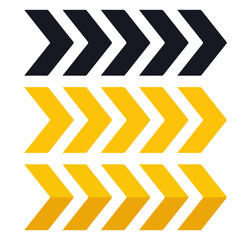 Chevron Arrow Pattern Icon Set &ndash; Symbols of Direction, Motion, and UI Navigation Flow