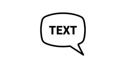 Text Message Icon – Chat Speech Bubble Symbol