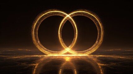 Massive Glowing Intersecting Rings in a Dark Portal of Geometry and Light