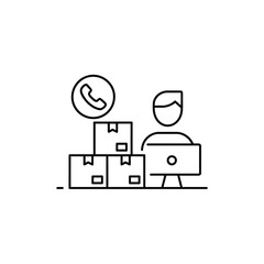 Customer service representative handling shipping and orders