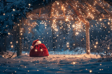 christmas tree in the snow