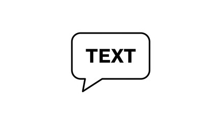 Text Message Icon – Chat Speech Bubble Symbol