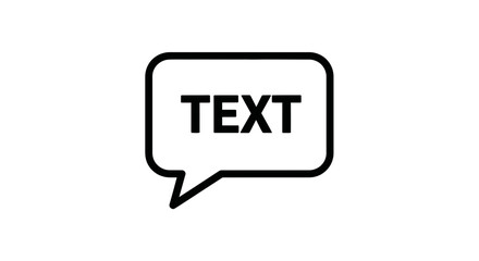Naklejka premium Text Message Icon – Chat Speech Bubble Symbol