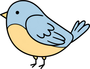 blue bird with speech bubble