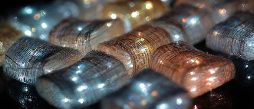 Array of Glowing Bandages Made of Fine Interwoven Fiber for Medical and Artistic Applications