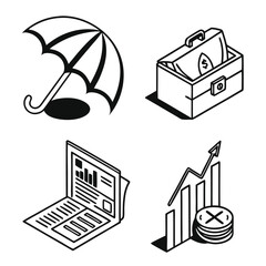 Business illustrations set