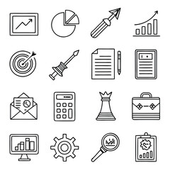Business line icons collection