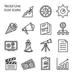 Business line icons collection