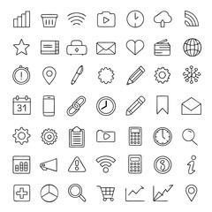 Business line icons collection