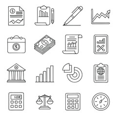 Business line icons collection