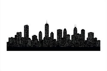 Fototapeta premium City Skyline Silhouette